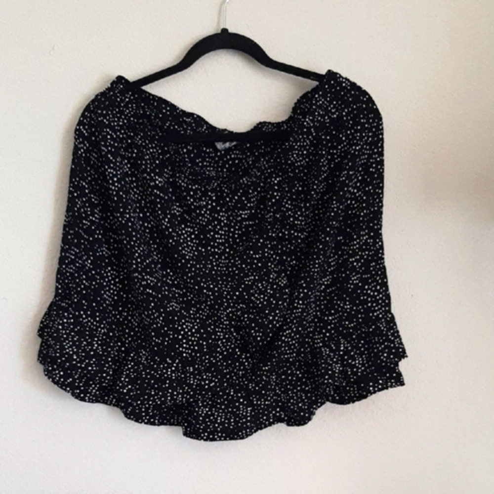 Edited Women's Polka Dot Ruffle Mini Skirt Size 14